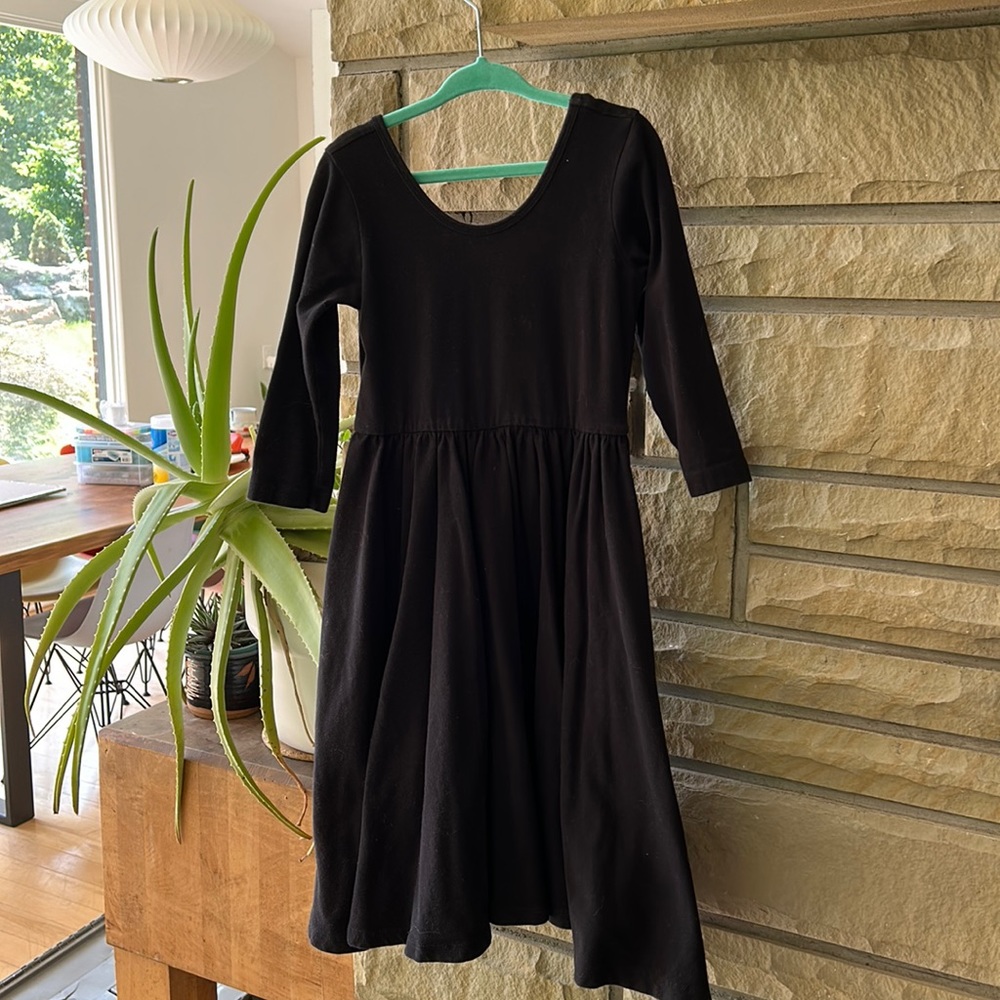 Alice+Ames black 3/4 sleeve twirl dress size 7
